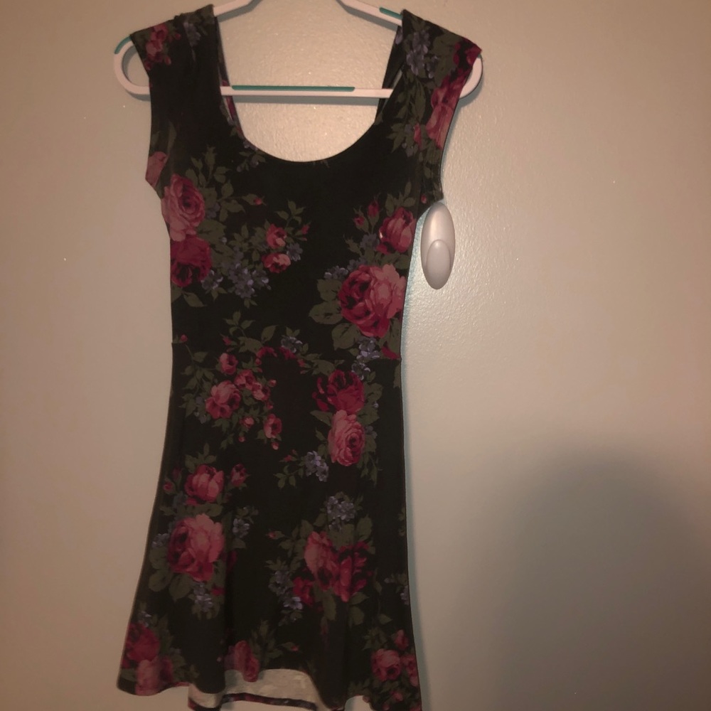 Bow Accent Floral Dress